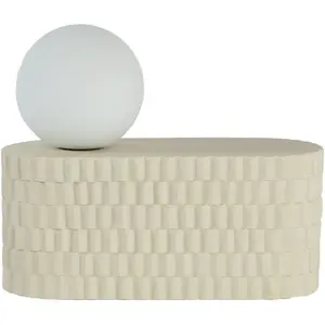 Jars Céramistes - Lampe de table Sillage - Beige - Grès émaillé - Desi... pas cher