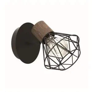 Spot mural SEQUOIA 1 coloris noir pas cher