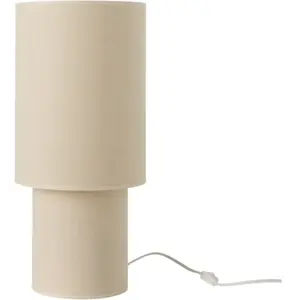 CAMIF Lampe à poser tissu crème Sophie Tissus pas cher