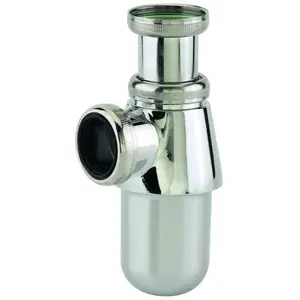 Comparateur de prix : AU FORUM DU BATIMENT Siphon De Lavabo A Tube Plongeur Reglable - Laiton Chrome