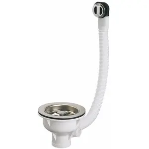 Comparateur de prix : B.H. Bonde pour évier Valentin avec filtre et trop-plein en acier inoxydable 90mm