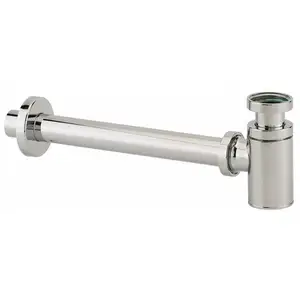 Comparateur de prix : Siphon compact, sortie murale et bride Valentin en laiton chromé 32mm
