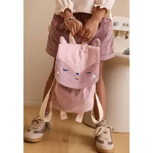 Sac À Dos Enfant En Velours Côtelé Mona Rose pas cher