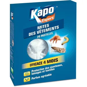 Comparateur de prix : Pastilles anti-mites et acariens KAPO Expert (20 pastilles)