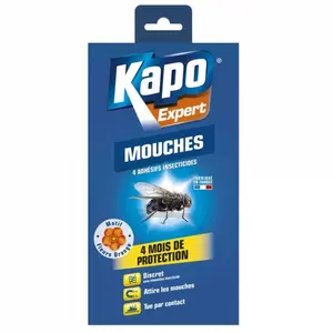 Comparateur de prix : Mouches sticker Kapo - 1 adhésif pour 10 m² - étui de 4