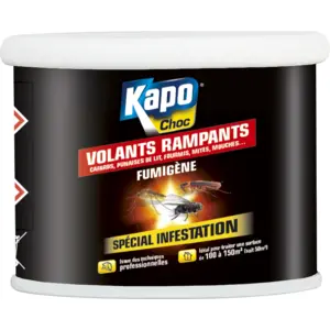 Comparateur de prix : KAPO Insecticide Fumigène Tous insectes pour 100-150m3 37.5g