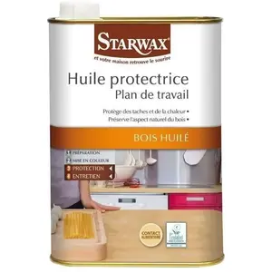 Comparateur de prix : Starwax - Huile protectrice pour plan de travail en bois huilé 500ml