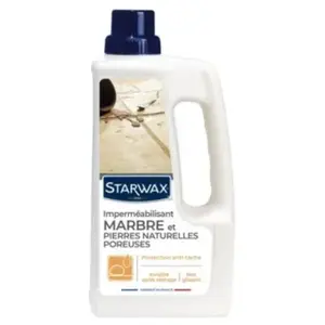 Comparateur de prix : STARWAX Protection Anti-taches Sol Poreux Marbre Et Pierre Naturelle 1l