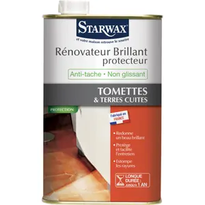 Rénovateur brillant protecteur pour tomettes et terre cuite 1L STARWAX pas cher