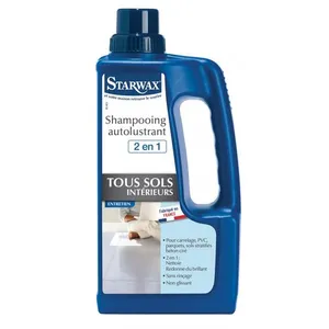 STARWAX Shampooing Auto lustrant 2en1 Tous Sols Intérieurs 1L - Lot de 3 pas cher