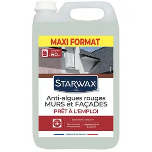 STARWAX TRAITEMENT ANTI ALGUE ROUGE 5L+1L GRATUIT pas cher