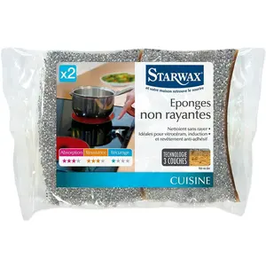 Eponge argent non rayante Starwax - Vendu par 2 pas cher