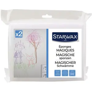 Eponge magique starwax 12,5 x 8,5 x 2,5 2 pas cher