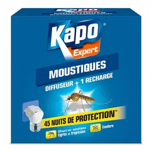 Comparateur de prix : Insecticide diffuseur liquide et 1 recharge moustiques KAPO, 33 ml TU