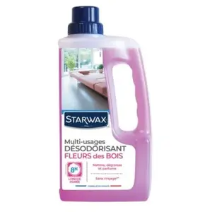 Comparateur de prix : Nettoyant désodorisant multi-usages senteur fleur des bois Starwax 1L