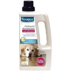 Comparateur de prix : Starwax Nettoyant désinfectant surodorant sols et multi-usages Starwax 1L