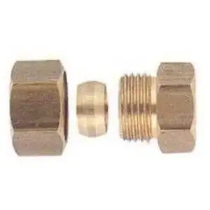 Raccord bicône droit laiton - F 1/2' - Ø 14 mm - Riquier pas cher