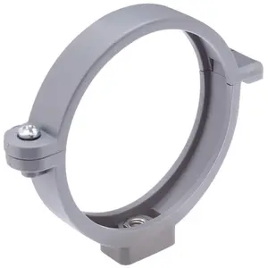 Girpi - Collier à charnière pour tuyau d'évacuation Ø 100 mm gris