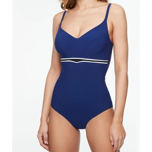 Chantelle - Maillot de bain 1 Pièce enveloppant Horizon bleu marine T.... pas cher