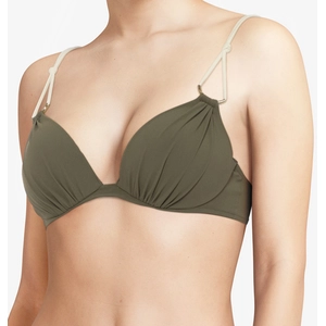 Chantelle - Haut de maillot coques Push-Up Glory vert kaki T.90A pas cher