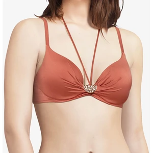 Chantelle - Haut de maillot coques Push-up Sense brique T.95B pas cher