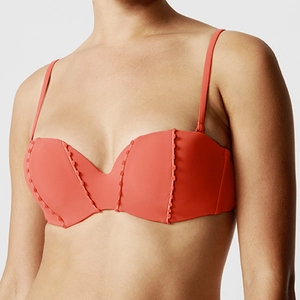 Passionata - Haut de maillot coques bandeau amovible Enea rouge terracotta T.85D pas cher