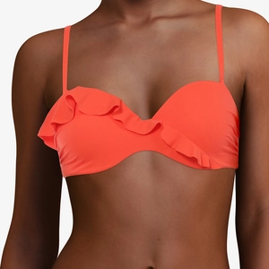 Chantelle - Haut de maillot de bain coques bandeau Oxygene coral T.85D pas cher
