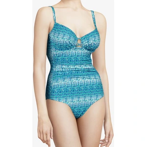 Chantelle - Maillot de bain 1 Pièce enveloppant Shades imprimé bleu T.... pas cher
