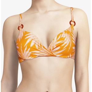Chantelle - Haut de maillot coques Push-up Bamboo orange T.95B pas cher