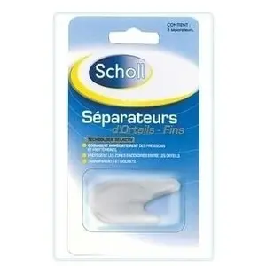 Comparateur de prix : Scholl Séparateur Fins Orteils 3 Séparateurs