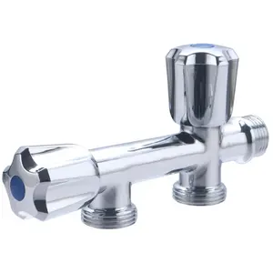 Robinet double sortie mâle 20x27 (3/4) en ligne pour machine à laver -... pas cher