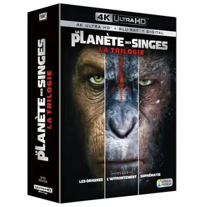 Comparateur de prix : La Planète des Singes Coffret de la Trilogie Edition spéciale Fnac Blu...