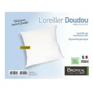 Oreiller Biotex Doudou Blanc pas cher