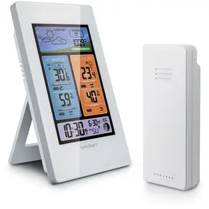Comparateur de prix : AVIDSEN Station météo format portrait rétroéclairé avec indication du ...