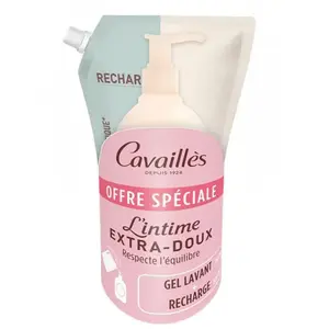 Comparateur de prix : Rogé Cavaillès Soin lavant Intime Extra-Doux + recharge 250ml+500ml