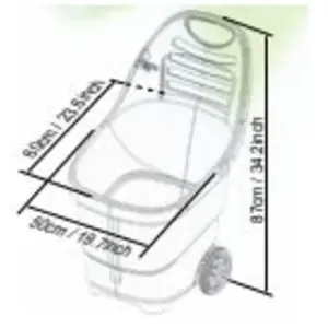Chariot de jardin brouette - TECH-IT - 67L - 2 roues - Diamètre 170 mm pas cher