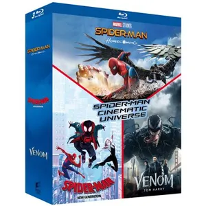 SPHE Coffret Spider-Man Cinematic Universe 3 Films Blu-ray pas cher