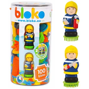 Comparateur de prix : Tube de 100 blocs Bloko et 2 personnages en 3D de pompiers