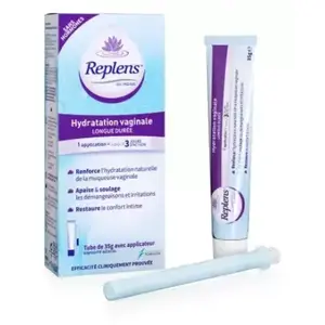 Comparateur de prix : Replens Hydratation Vaginale Sans Hormones 35g Avec Applicateur