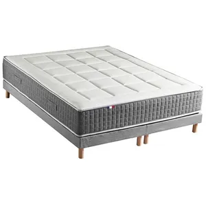 Selenia Ensemble Matelas Ressort 7 zones H.28cm + Sommier Fabriqué en France MAX pas cher