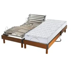 Comparateur de prix : Idliterie Lit Electrique Ressorts 5 Zones + Sommier Electrique 2x80x200 Avec Reglage Fermete