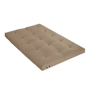 Idliterie Matelas Futon Coton Taupe 160x200
