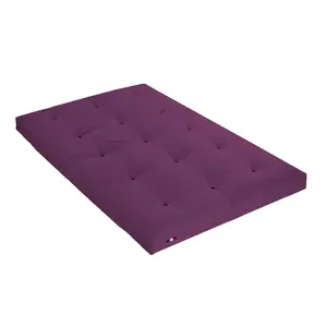 Idliterie Matelas Futon Latex Aubergine 140x190 pas cher