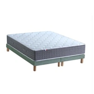 Non communiqué Ensemble Matelas Ressort 7 zones H.30cm + Sommier Fabriqué en France MAX 2x90 x 200 cm, Sommier - Vert celadon pas cher