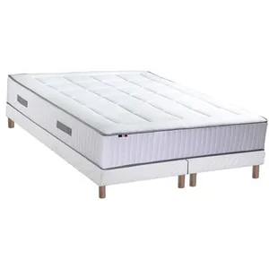 Non communiqué Ensemble matelas Ressorts 7 zones sommier PALACIO 2 2x80x200cm Blanc 160 x 200 cm pas cher