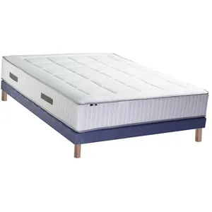 Non communiqué Ensemble matelas Ressorts 7 zones sommier PALACIO 2 140x190cm Vert celadon 140 x 190 cm pas cher