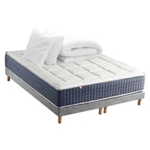 Non communiqué Pack Ressort 7 zones Mémoire de forme Sommier couette oreiller 160x200 pas cher