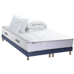 Non communiqué Pack matelas Ressort 7 zones sommier oreiller couette 2x80x200 pas cher