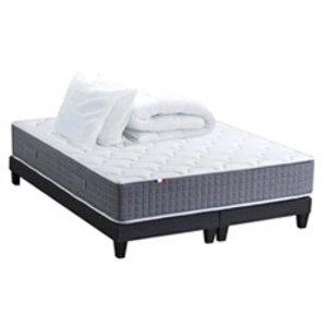 Non communiqué Ensemble Matelas Ressort 7 zones H.30cm + Sommier + couette + oreillers Fabriqué en France MAX 2x80 x 200 cm pas cher