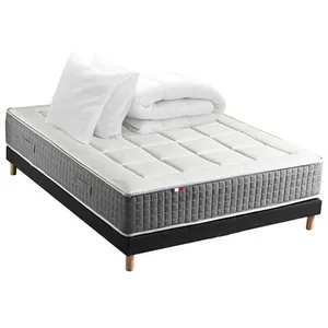 Matelas ressorts MAX, 7 zones, sommier rigide, pack couette oreiller Idliterie pas cher